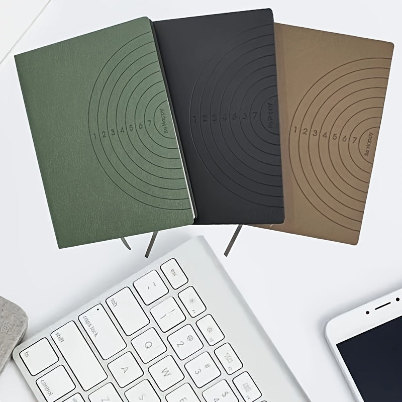 100 Pages Soft Leather Notebook Portable Notepad Thickened Small Meeting Record