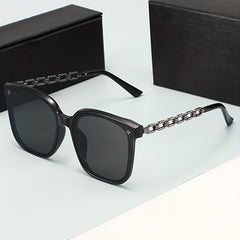 Square Sunglasses Chain Charm Anti Glare UV400