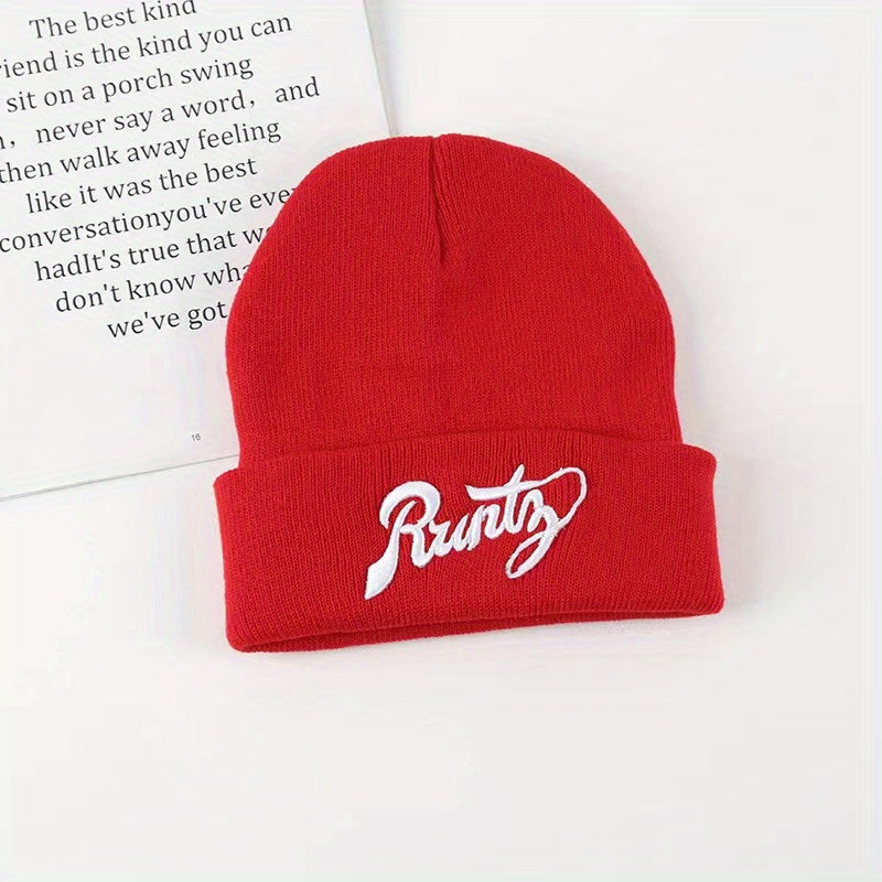 Runty Embroidered Knitted Hat Hip Hop Fall/Winter Beanie