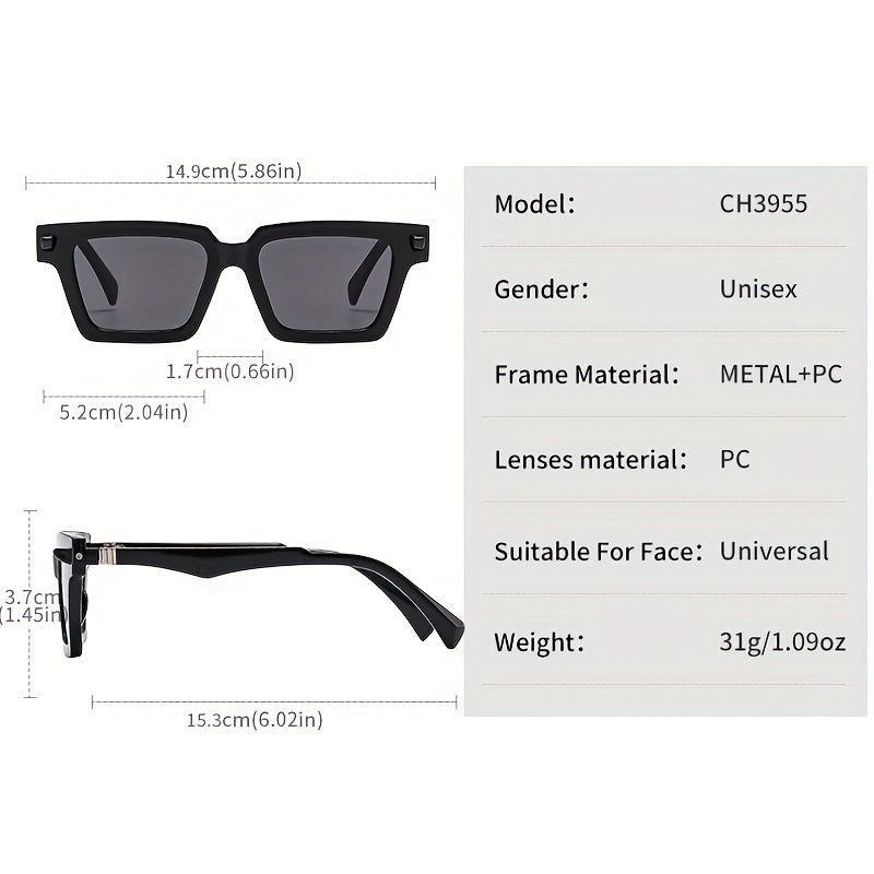 Men's Square PC Frame UV Protection Sunglasses