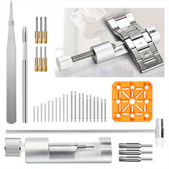 34pcs Watch Link Removal Tool Kit Professional Watch Band Replacement Tool Kit