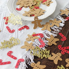 100pcs Golden Glitter Merry Christmas Confetti