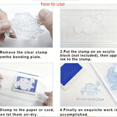 Pastoral Style Silicone Stamp for Card Making and Scrapbooking