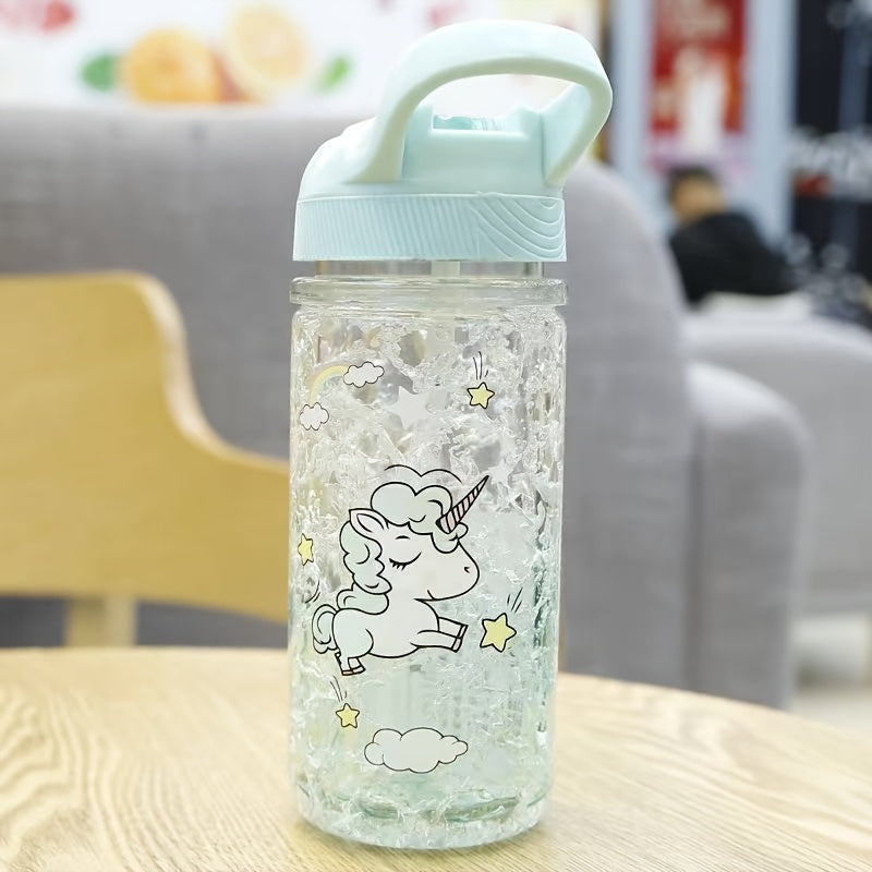 400ml Cartoon Plastic Water Cup - Outdoor Sports Travel Fitness