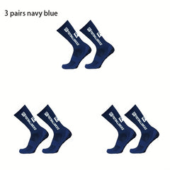 3 Pairs Outdoor Non-slip Mid-calf Socks for Cycling and Running