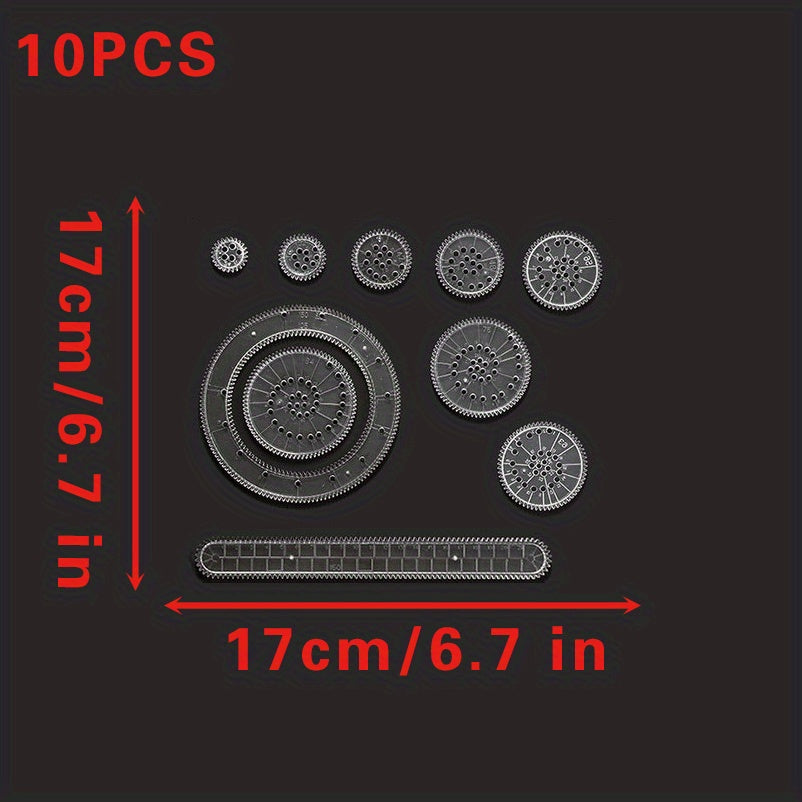 Interlocking Gears Wheels Spirograph Drawing Toy Set for Kids