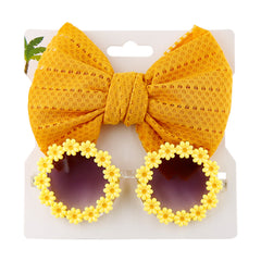 Baby Girl Flower Sunglasses & Headband Set