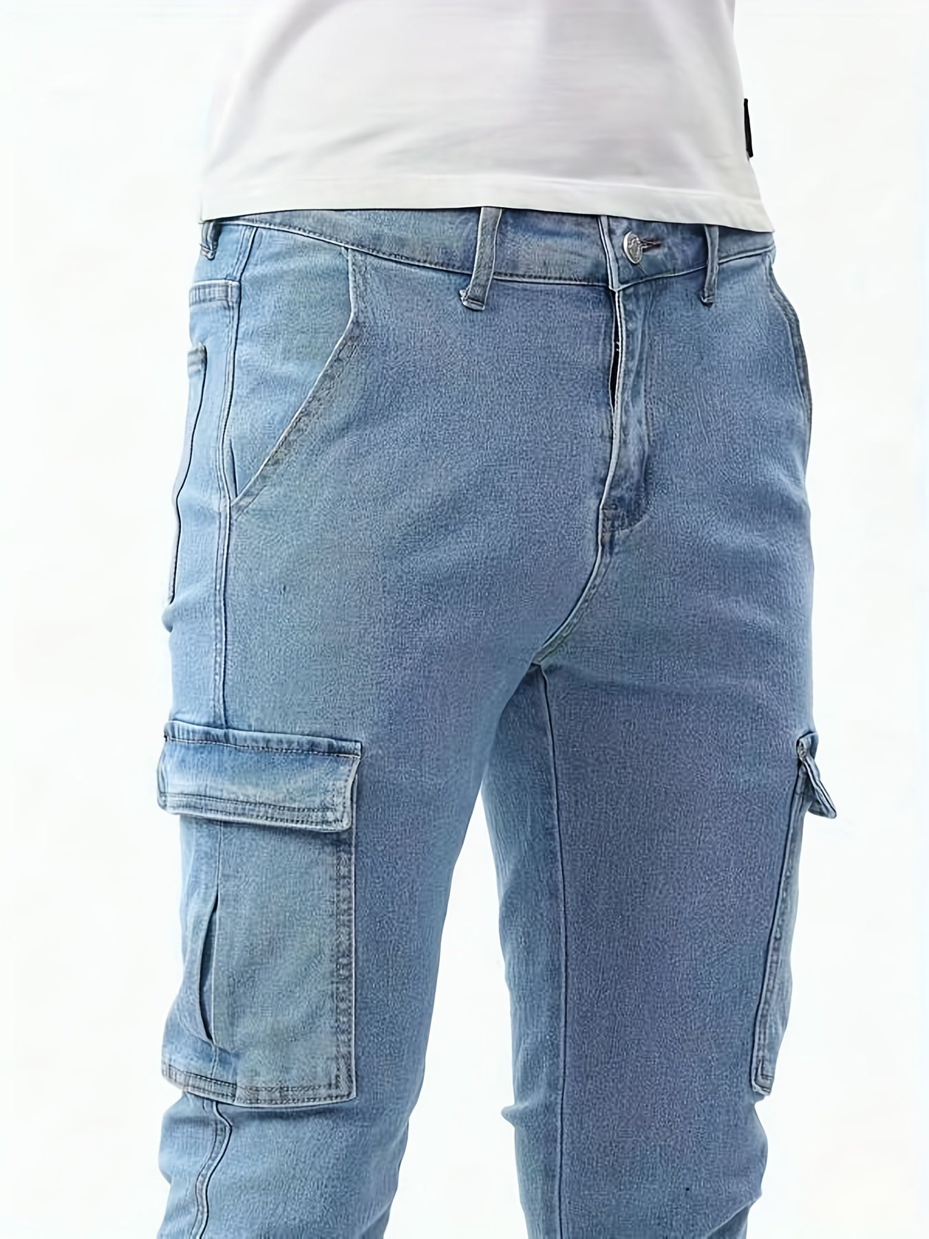 Men's Slim Fit Distressed Stretch Denim Jeans