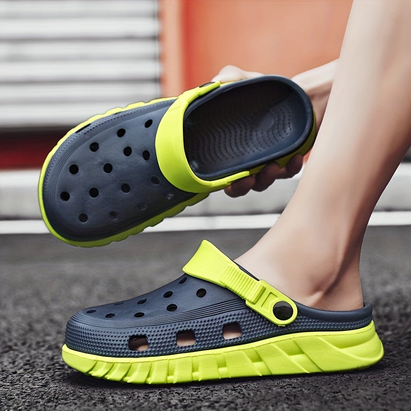 Men's Slip On Platform Clogs Durable Beach Garden Shoes