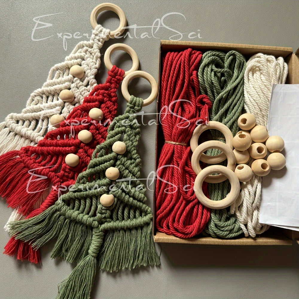 Macrame Christmas Tree DIY Kit - Perfect Gift for Beginners