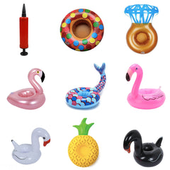 Colorful Pool Cup Holder Set - Floating Drink Tray for Swimming Pool