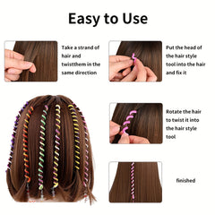 Colorful Braid Hair Tools for Girls Kids Hair Bands Ponytail Holders