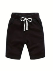 Boys' Casual Drawstring Cropped Pants for Sports Running
