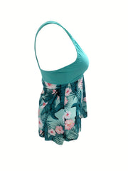 Vacay Tankini Set Tropical Print Cami Top & Panty Swimsuit Set