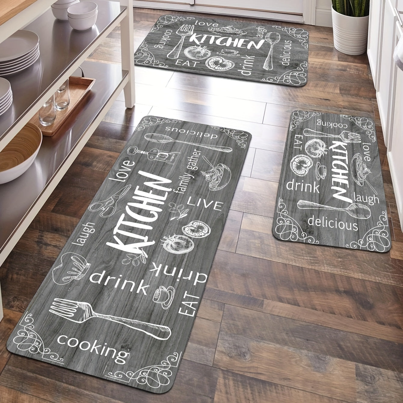Anti Fatigue Kitchen Mat Absorbent Bath Mat & Entrance Doormat
