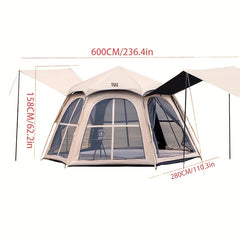 Durable 4-8 Person Camping Tent Waterproof UV Protection Easy Setup