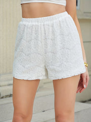 Lace Elastic Waist Shorts for Women