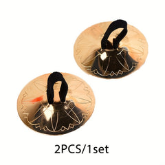 2pcs Indian Brass Finger Cymbals for Belly Dancing