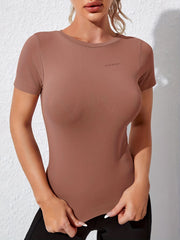 Seamless Short Sleeve Sports Top for Women