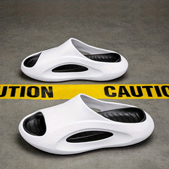 Men's Platform Slides Casual Non Slip Slippers Open Toe Shoes