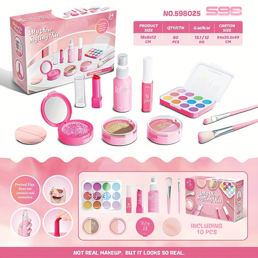 Girls' Role Play Makeup Kit Dress Up Set Non Liquid No Makeup Toy