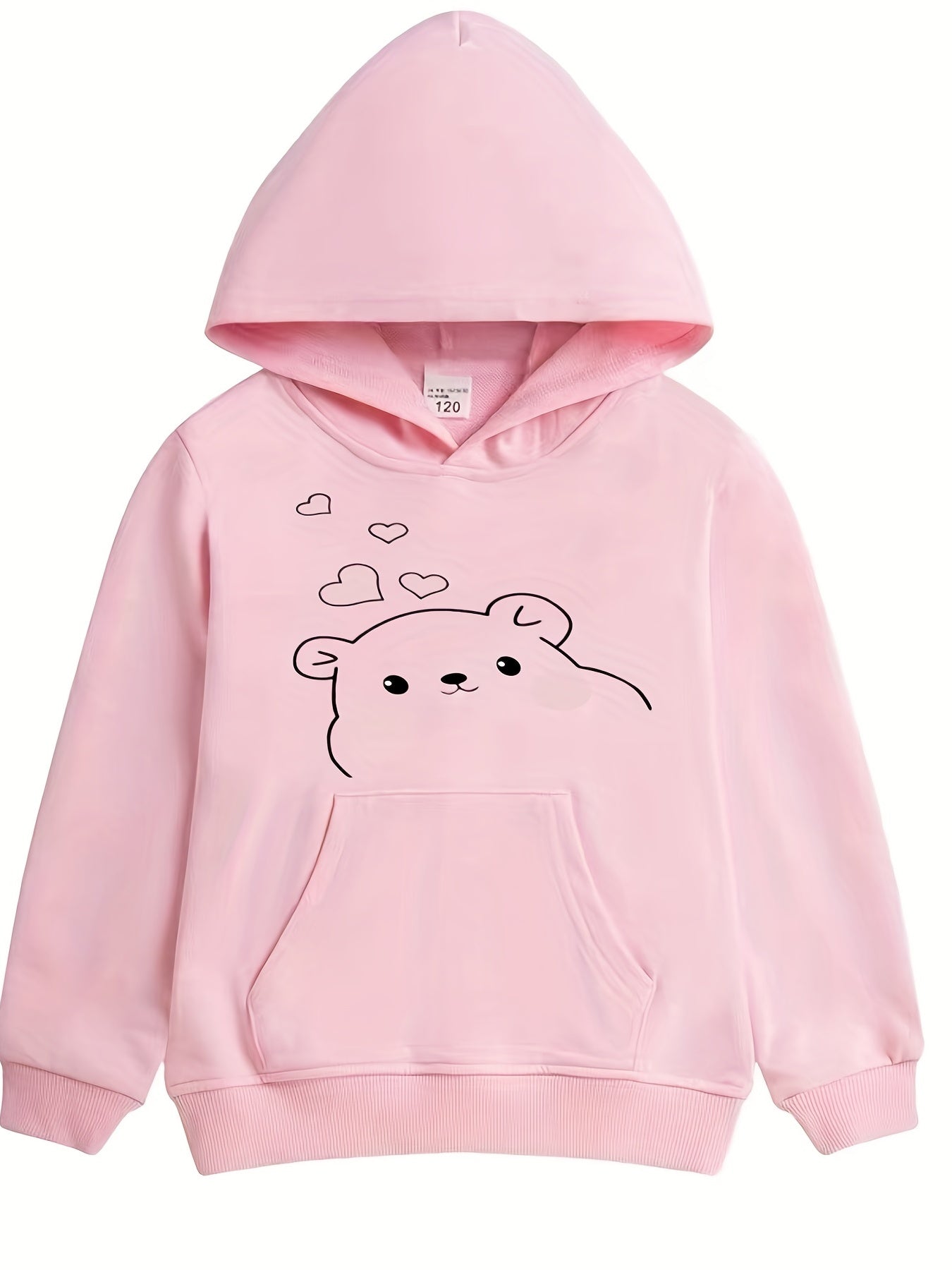 Girls Bear Pattern Smart Hoodie for Halloween Party