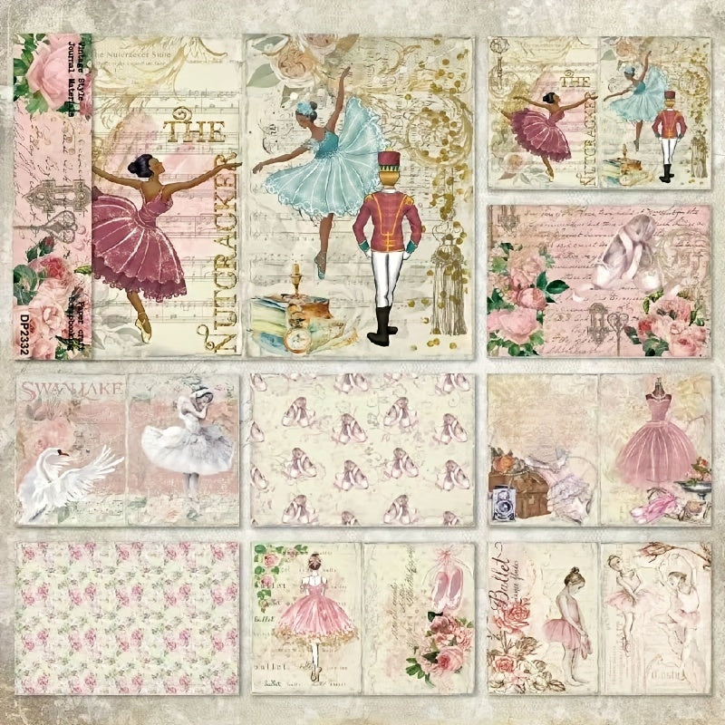 A5 Ballet Pattern Paper DIY Photo Album Scrapbook