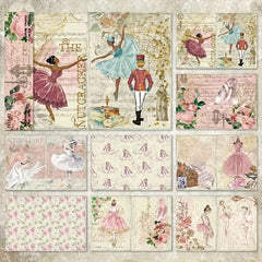 A5 Ballet Pattern Paper DIY Photo Album Scrapbook