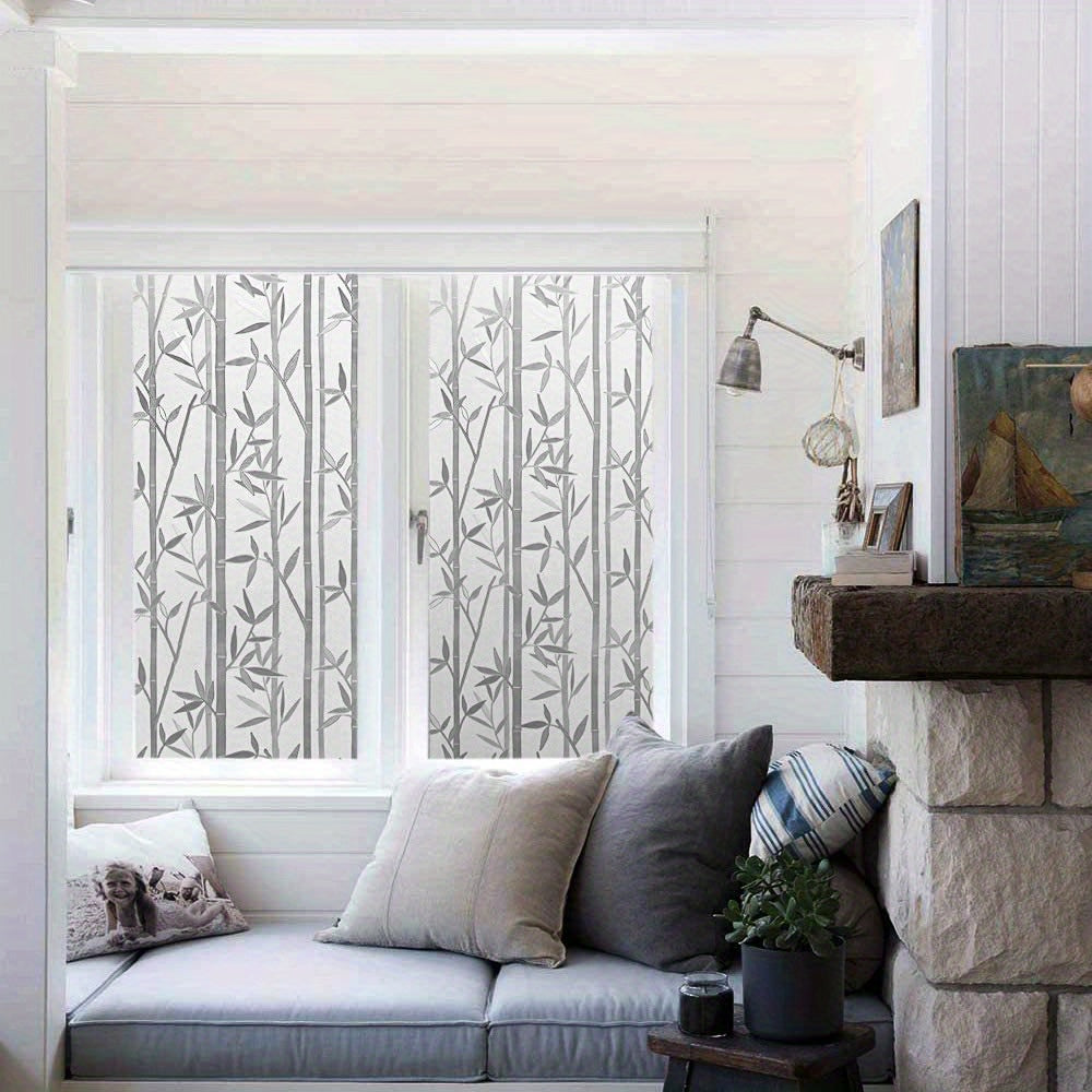 Privacy Window Film Frosted Pattern Removable Non Adhesive Glass Sticker