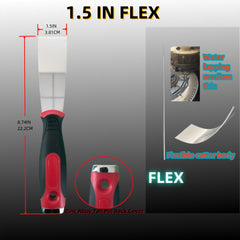 Stainless Steel Putty Scraper Plaster Shovel with Two Handles