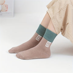 10 Pairs Girls Kids Numbers Print Sports Socks