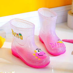 Kids Cartoon Dinosaur Rain Boots - Waterproof Anti Skid Shoes