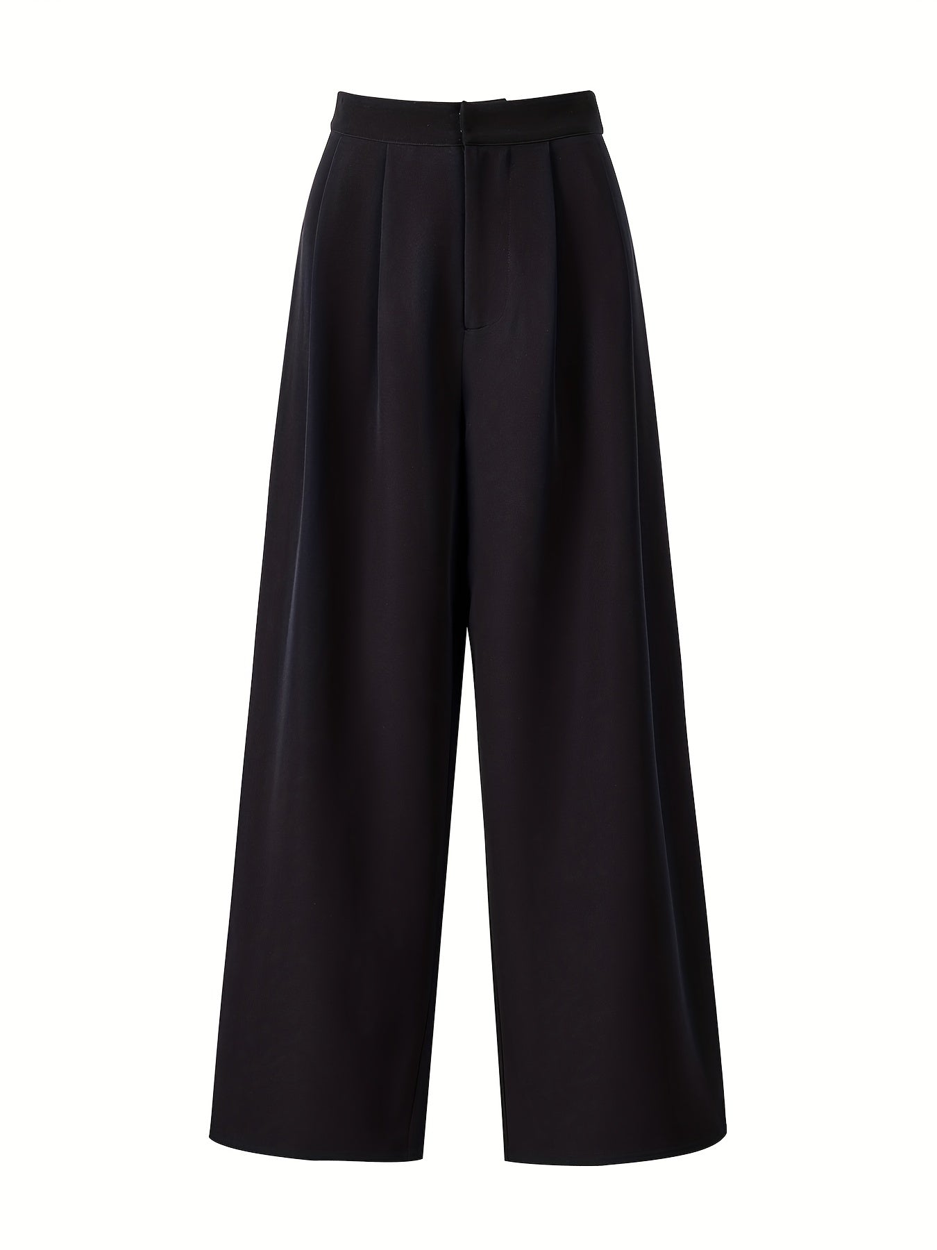 Solid Wide Leg Ruched Pants for Spring & Summer