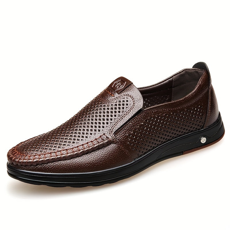 Men's Superfine Fiber Round Toe Loafers Lightweight Slip On Dress Shoes