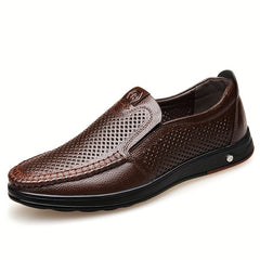 Men's Superfine Fiber Round Toe Loafers Lightweight Slip On Dress Shoes