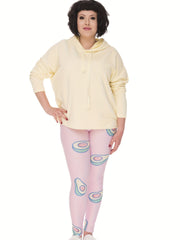 Avocado Print Yoga Pants High Rise Stretchy Gym Leggings