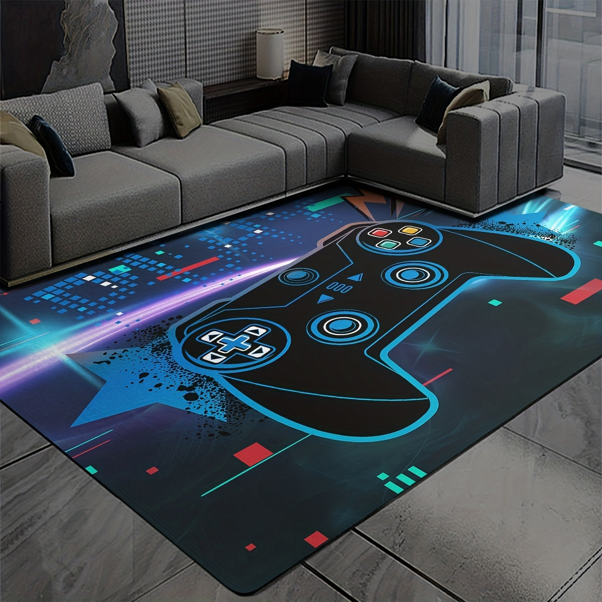 Non Slip Soft Game Area Rug for Home Decor