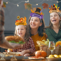 6pcs Thanksgiving Hair Hoop Dress Up Supplies Happy Thanksgiving Party