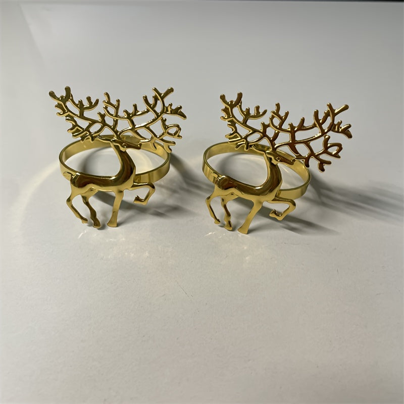6pcs Christmas Napkin Ring Buckle Holiday Accessory Room Decor