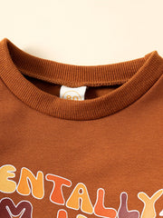 Toddler Girl's Halloween Style 2pcs Sweatshirt & Pants Set