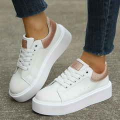 Glitter Platform Skate Shoes Low Top Sports Sneakers