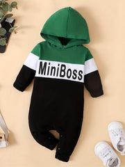 Baby Boy MINI Block Hooded Jumpsuit