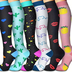 6 Pairs Men Compression Socks Running Stocking