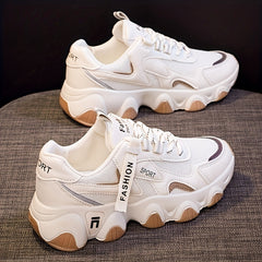 Women's Colorblock Mesh Sneakers Breathable Soft Sole Shoes
