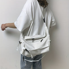Versatile Large Capacity Canvas Crossbody Bag for Travel and Work
