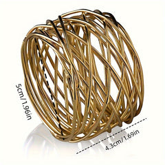 Napkin Ring Mesh Holder Set Of 2pcs For Party Dining Table Decoration