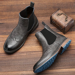 Men's Chelsea Boots Round Toe Ankle Boots