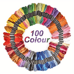 100pcs 100 Colours Threads Sewing Threads Embroidery Set
