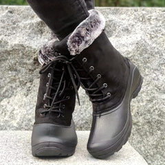 Women's Fluffy Snow Boots Plus Fur Warm Outdoor Boots