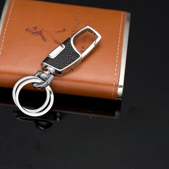 Car Keychain Hanger Double Ring Metal Keychain Keyring for Camping Hiking